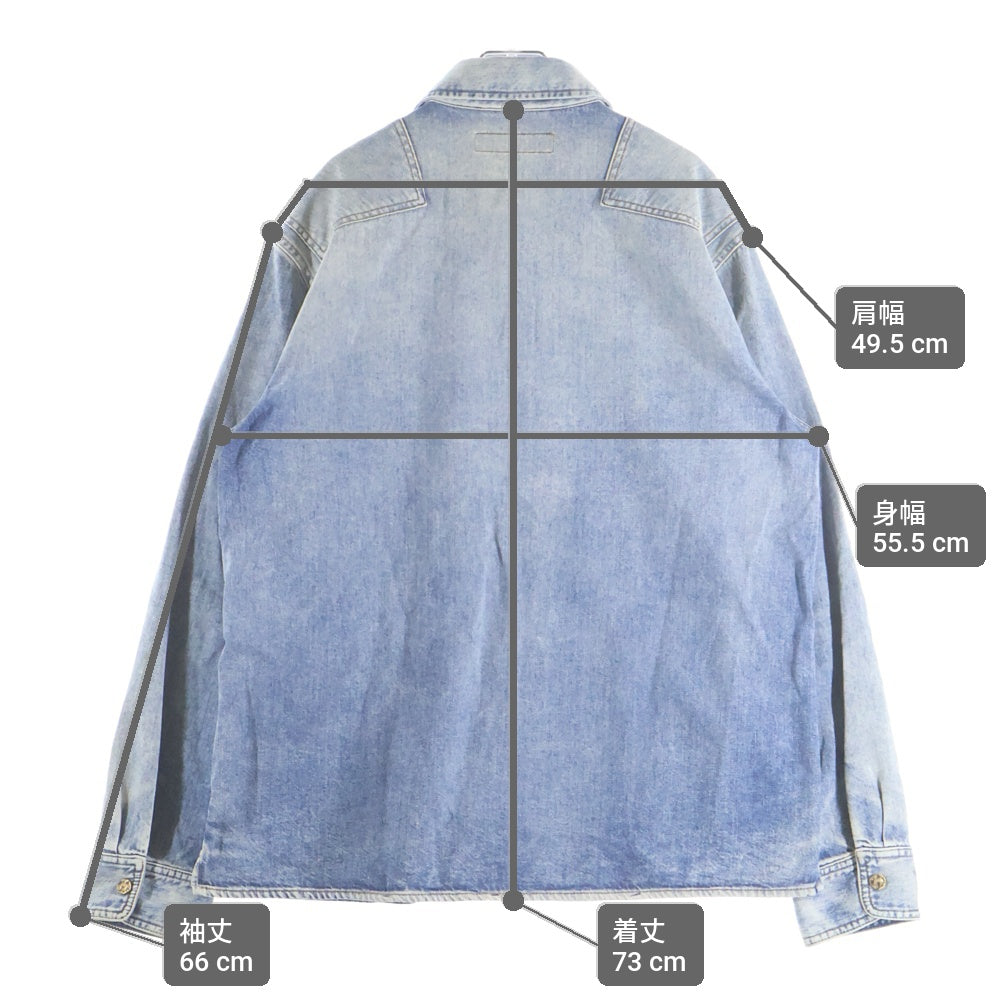 LOUIS VUITTON(ルイヴィトン) 22AW オーバーサイズ デニム 長袖シャツ インディゴ RM222Q NT0 HNS46W