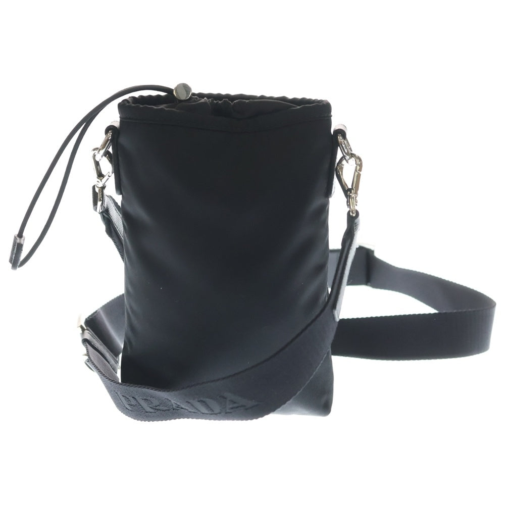 PRADA(プラダ) Re-Nylon リナイロン トライアングルロゴプレート スマートフォンケース ポーチ ブラック