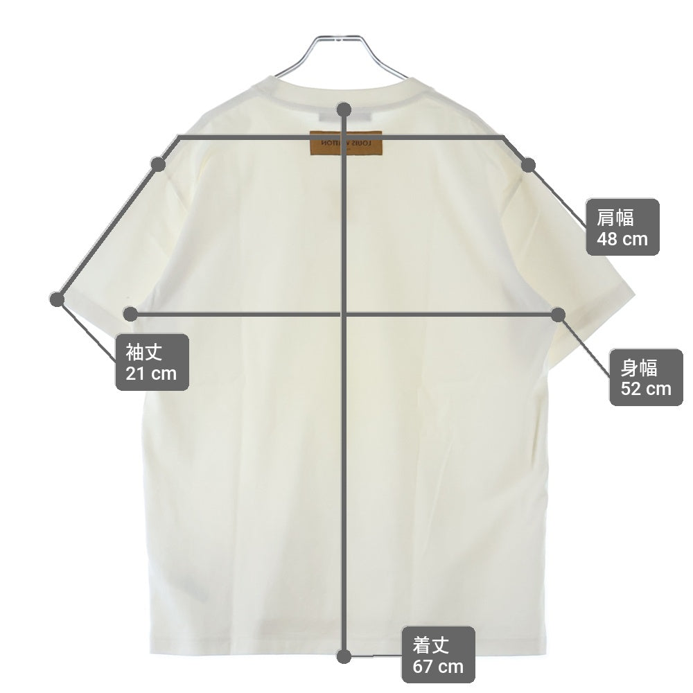 LOUIS VUITTON(ルイヴィトン) 22AW エンボスLVロゴ 半袖Tシャツ カットソー ホワイト RM222MQ DT3 HNY55W
