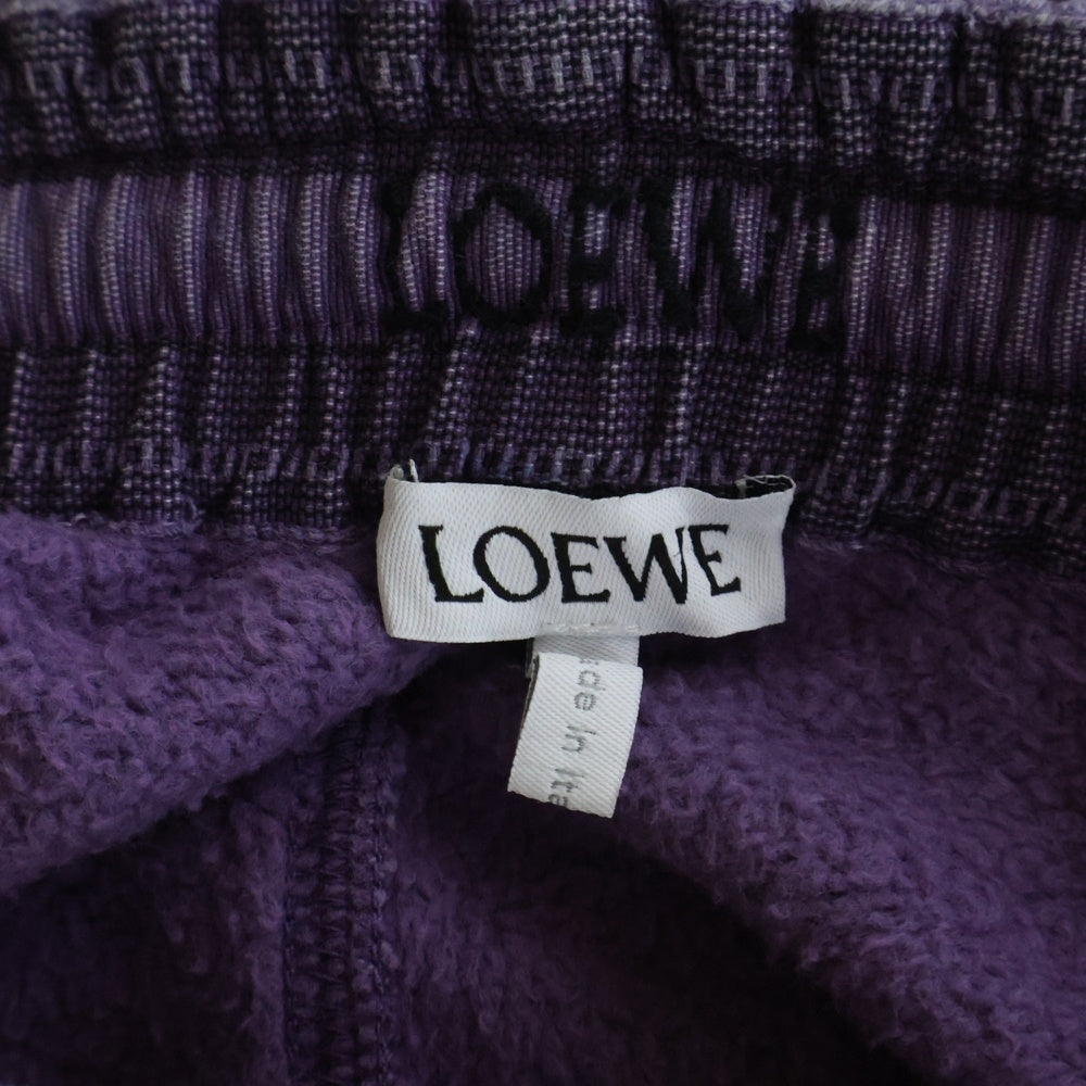 LOEWE(ロエベ) ウォッシュ加工 ドローストリング コットンショーツ パープル H800Y27X09※品質表示欠損