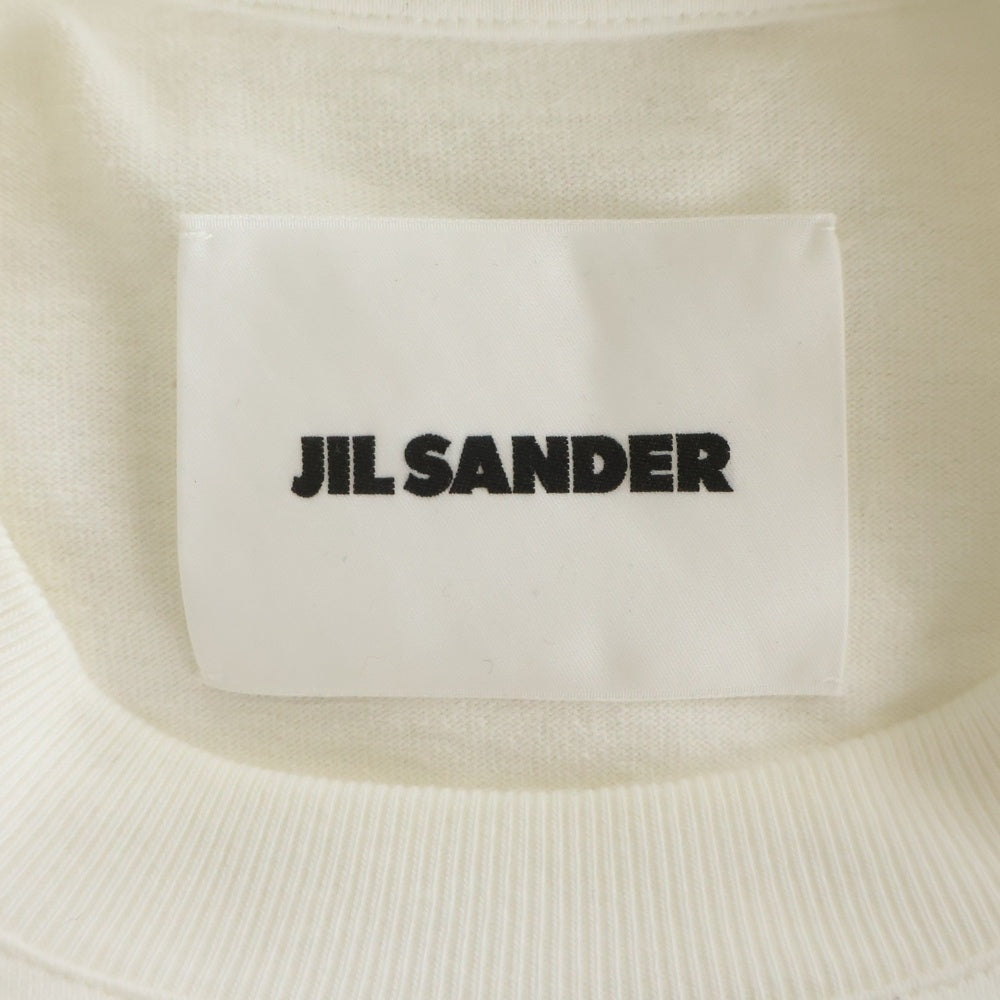 JIL SANDER(ジルサンダー) ロゴプリント コットン 半袖Tシャツ ホワイト JSMU707045