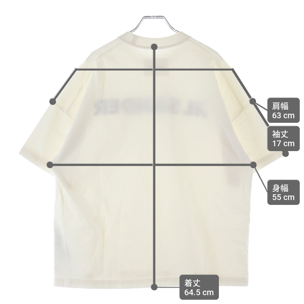 JIL SANDER(ジルサンダー) ロゴプリント コットン 半袖Tシャツ ホワイト JSMU707045