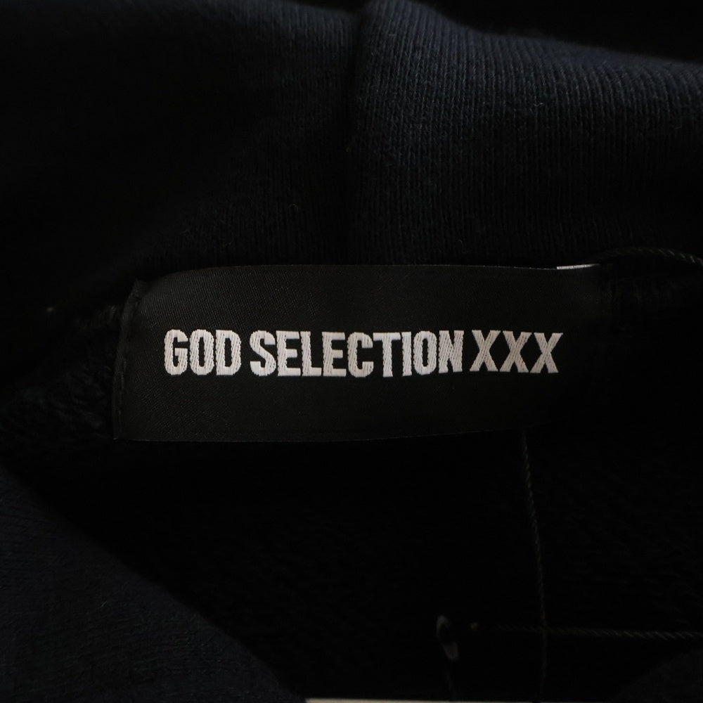 GOD SELECTION XXX(ゴッドセレクショントリプルエックス) ロゴプリント プルオーバースウェットパーカー ブラック GX-S23-HD-01