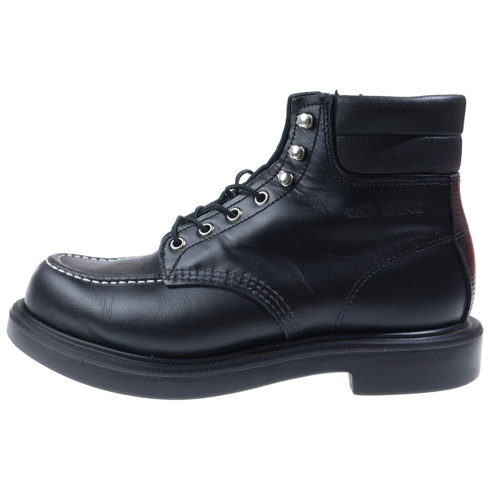 RED WING(レッド ウイング) 8133 SUPERSOLE 6INCH MOC TOE スーパーソール モックトゥ レザー レースアップブーツ ブラック US9/27cm