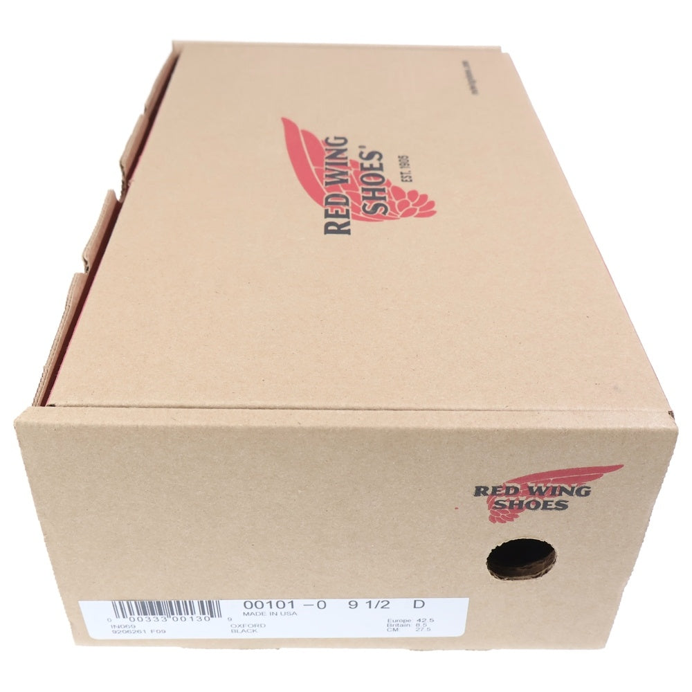 RED WING(レッド ウイング) 101 OXFORD オックスフォード ポストマン レザーレースアップブーツ シューズ ブラック US9.5/27.5cm