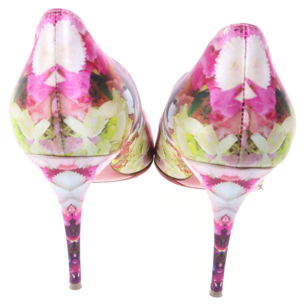 CHRISTIAN LOUBOUTIN(クリスチャンルブタン) フローラル総柄 レザー ポインテッドトゥ ハイヒール パンプス ピンク レディース