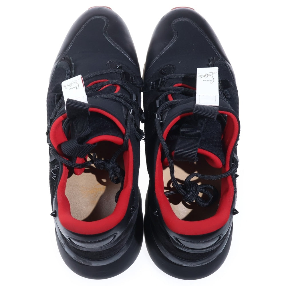 CHRISTIAN LOUBOUTIN(クリスチャンルブタン) グリッター レザー ローカットスニーカー ブラック 3220991
