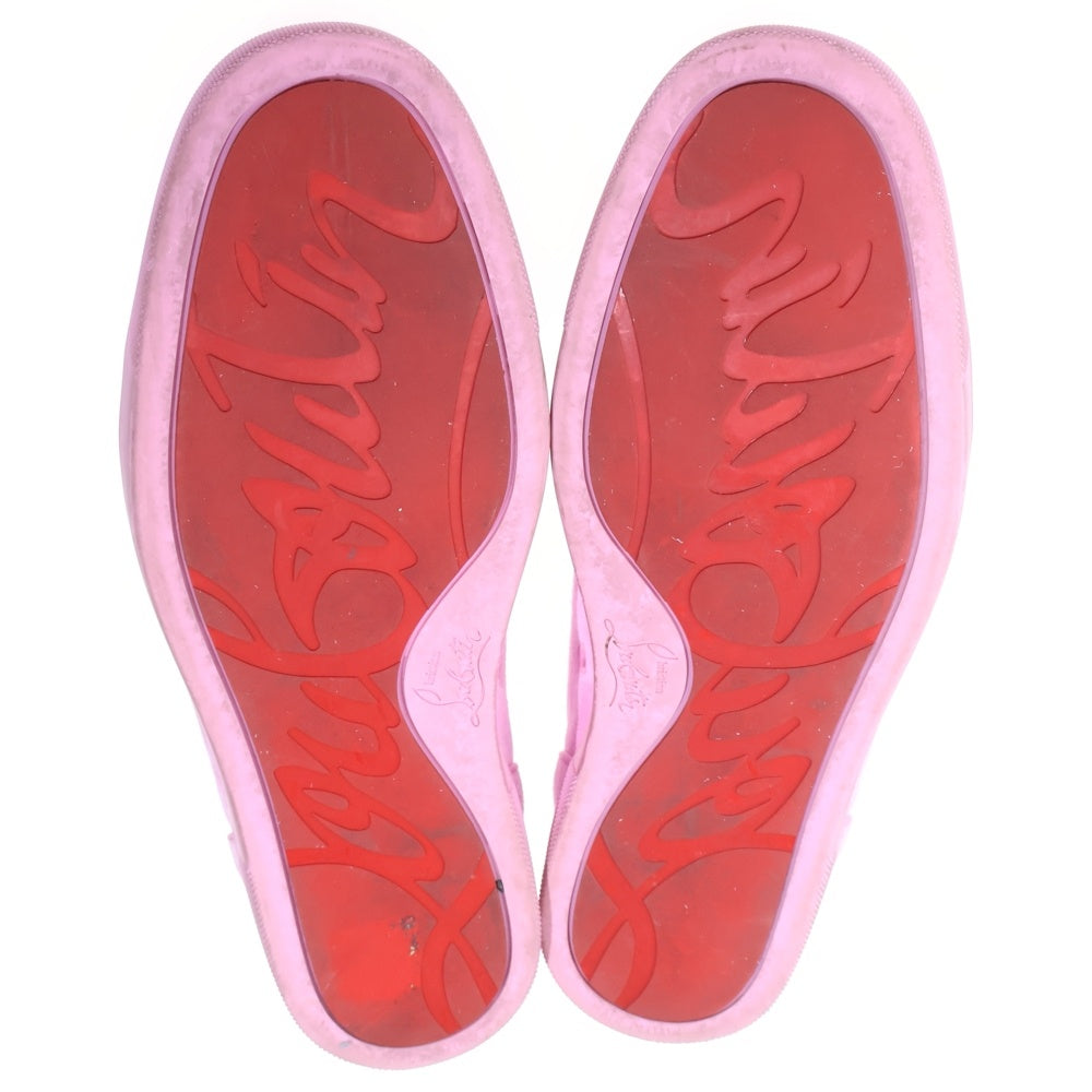 CHRISTIAN LOUBOUTIN(クリスチャンルブタン) スエード レザー ローカットスニーカー ピンク