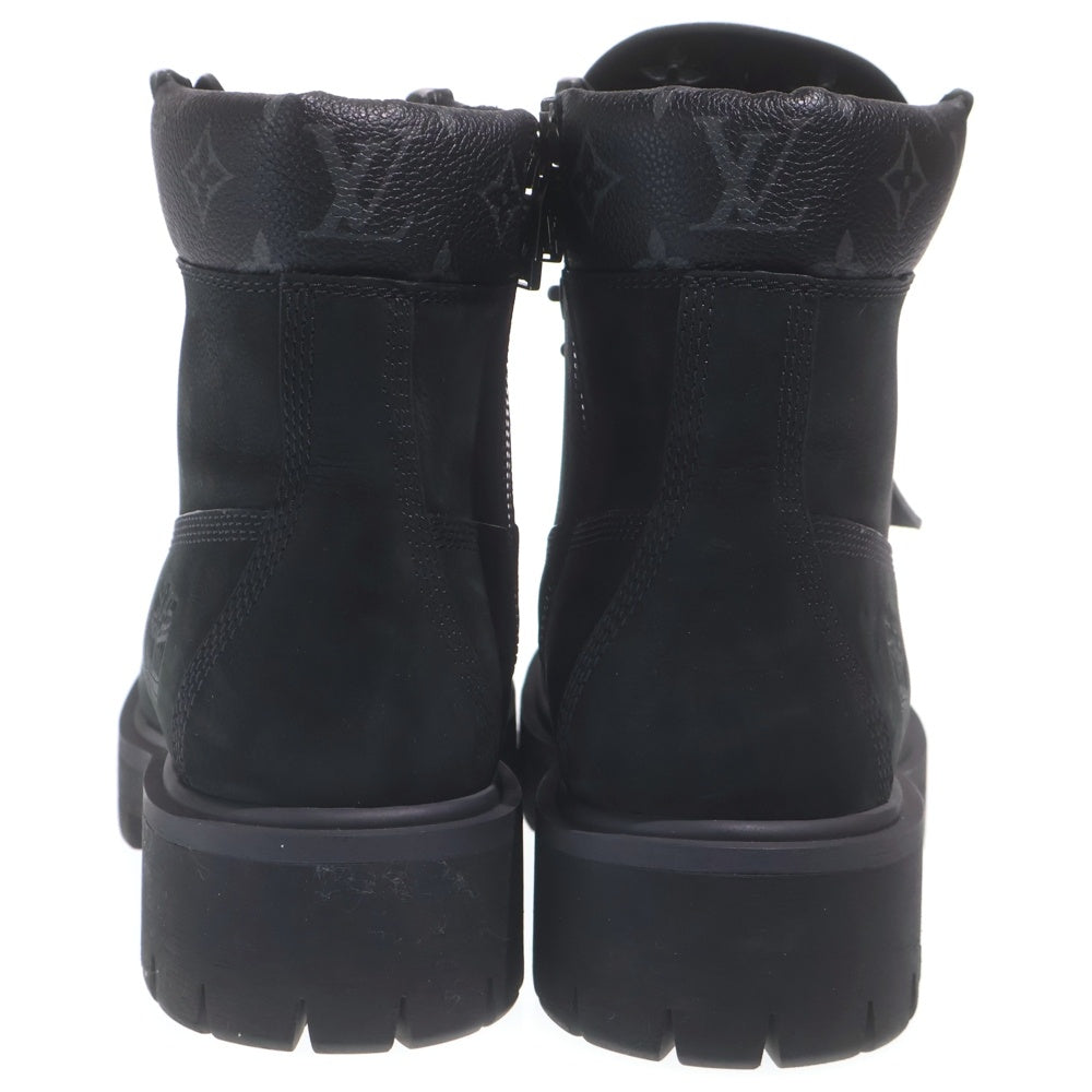 LOUIS VUITTON(ルイヴィトン) ×Timberland 6INCH ANKLE BOOT ティンバーランド モノグラム切替 レースアップ レザー アンクルブーツ ブラック FA0274