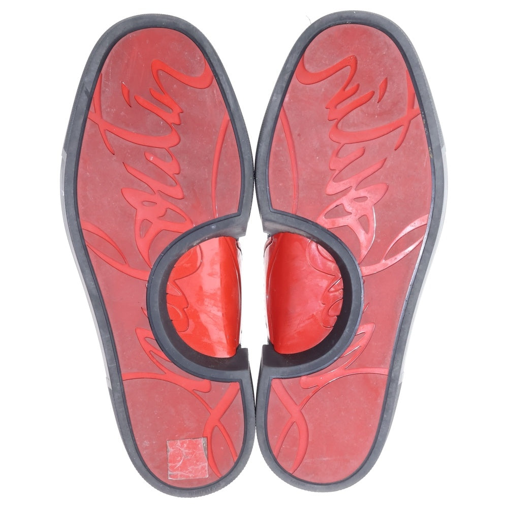 CHRISTIAN LOUBOUTIN(クリスチャンルブタン) RED RUNNER レッドランナー レザー ローカットスニーカー ブラック