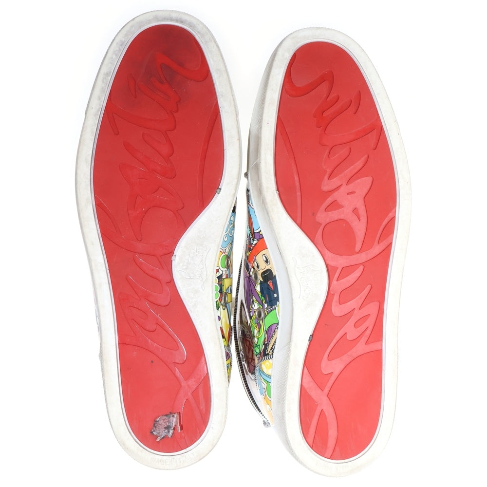 CHRISTIAN LOUBOUTIN(クリスチャンルブタン) LOUIS ORLATO PRINTED HIGH-TOP SNEAKERS 総柄 エナメルハイカットスニーカー マルチ 43