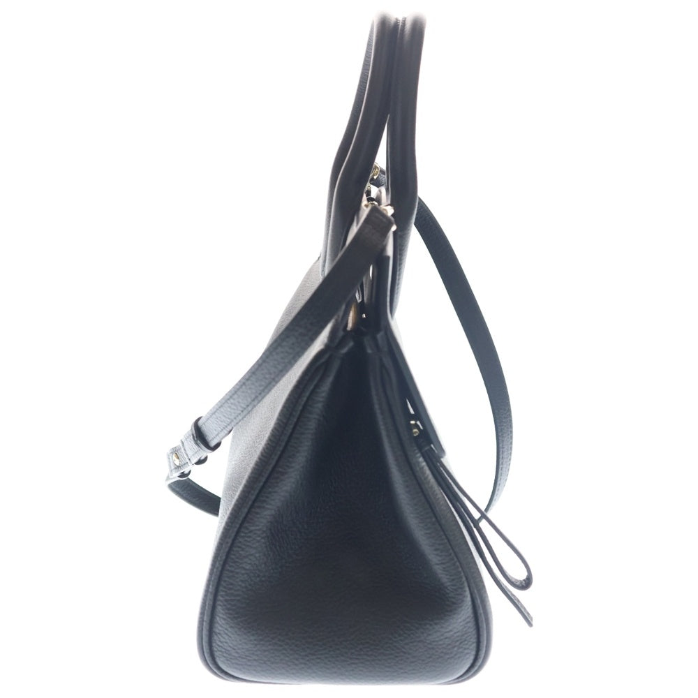 Salvatore Ferragamo(サルヴァトーレ フェラガモ) スタジオ ガンチーニ ロック レザー ハンド ショルダーバッグ ブラック 21H159 レディース