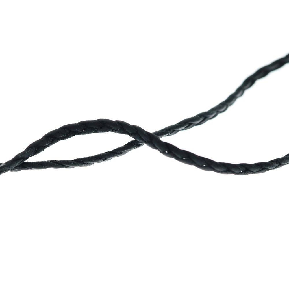 CHROME HEARTS(クロムハーツ) CH CRS SML CL スモールCHクロス クリンプト レザーブレイド ネックレス シルバー/ブラック BCA217