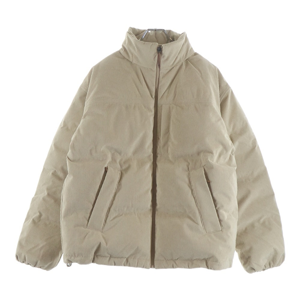 Timberland(ティンバーランド) 25AW ジップアップ コーデュロイ ダウンジャケット ベージュ TB0A6NJB