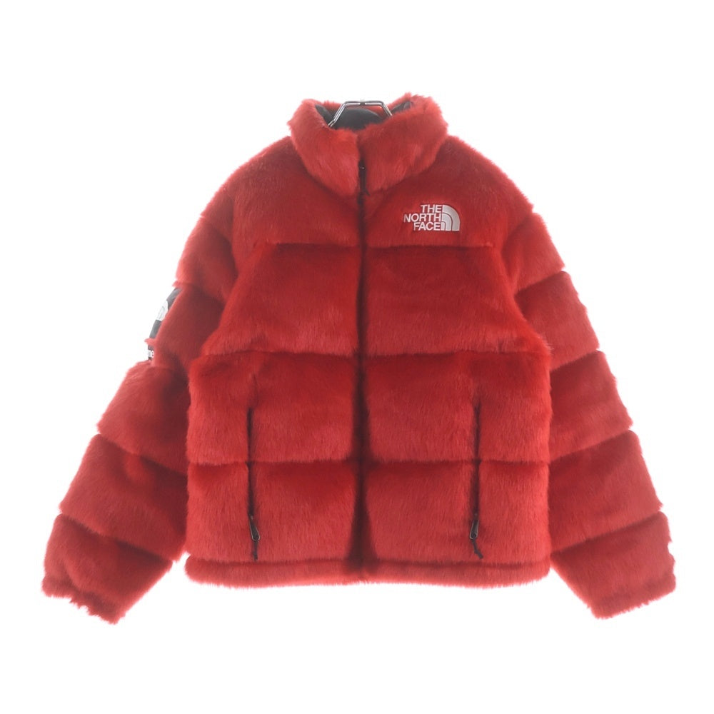 SUPREME(シュプリーム) 20AW ×THE NORTH FACE Faux Fur Nuptse Jacket ノースフェイス フェイク ファー ヌプシ ジップアップ ダウンジャケット レッド ND92001I