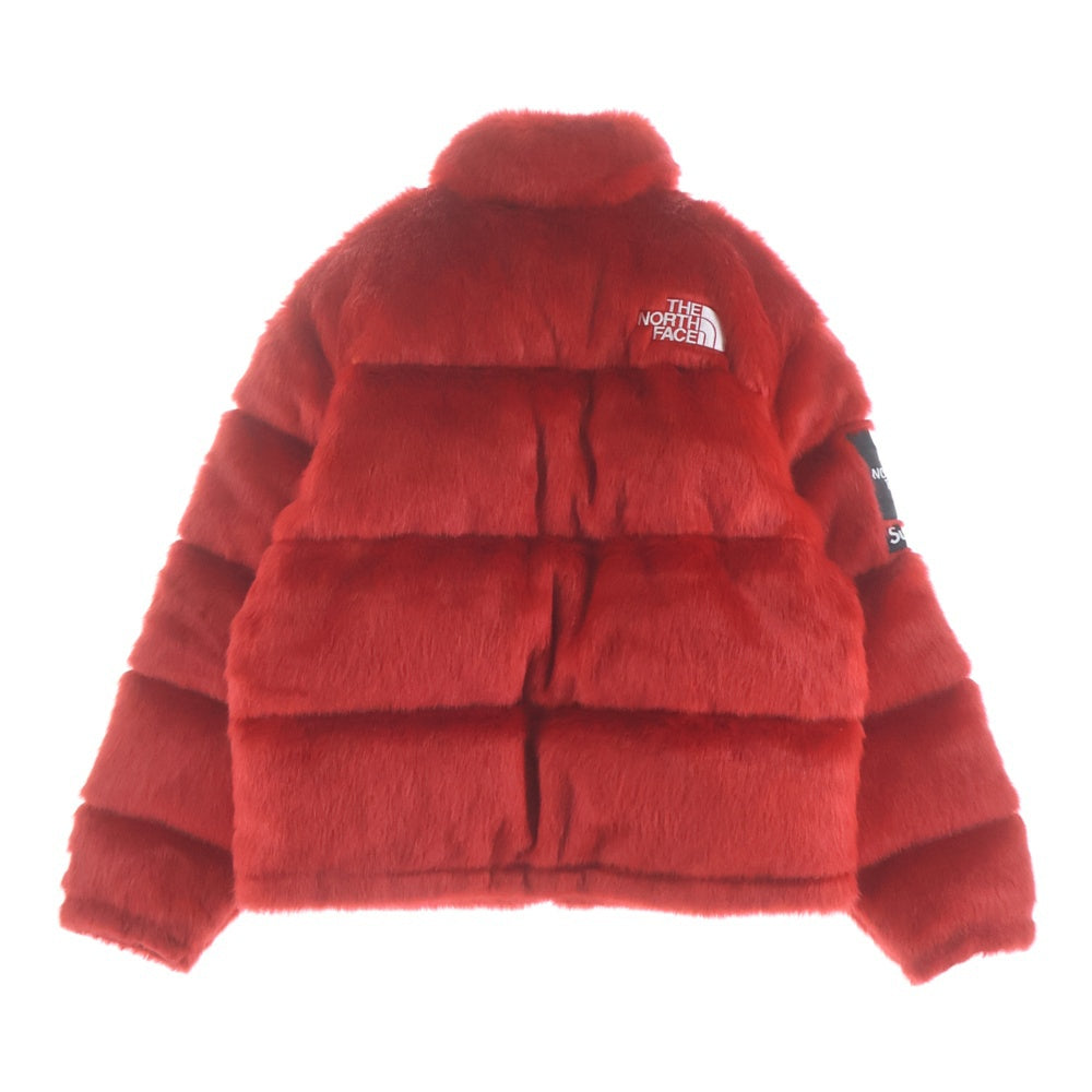 SUPREME(シュプリーム) 20AW ×THE NORTH FACE Faux Fur Nuptse Jacket ノースフェイス フェイク ファー ヌプシ ジップアップ ダウンジャケット レッド ND92001I