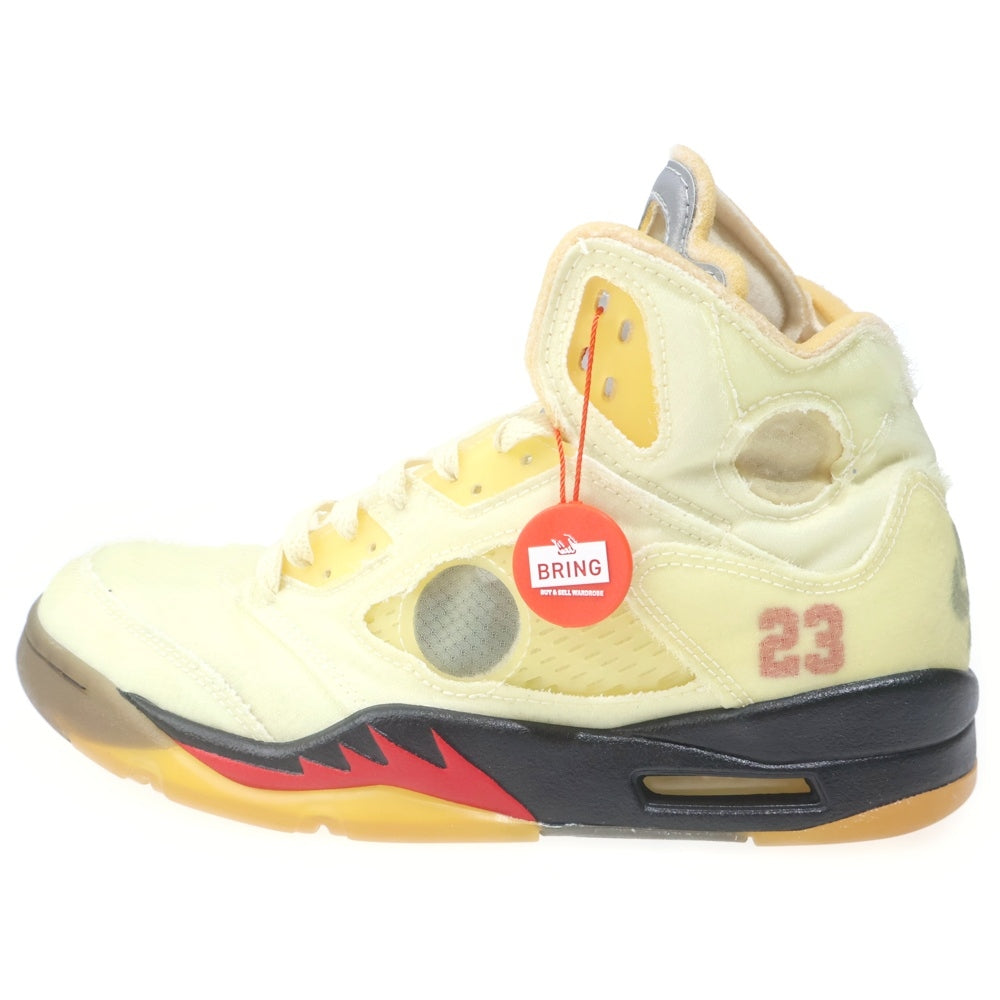 NIKE(ナイキ) ×AIR JORDAN 5 RETRO SP SAIL DH8565-100 オフホワイト エアジョーダン5 レトロ セイル ハイカットスニーカー アイボリー US8/26cm