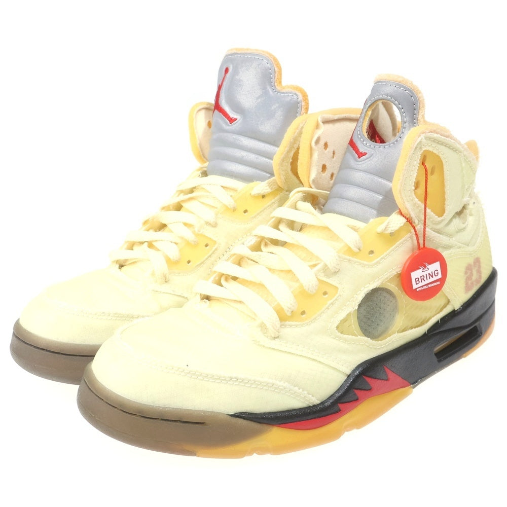 NIKE(ナイキ) ×AIR JORDAN 5 RETRO SP SAIL DH8565-100 オフホワイト エアジョーダン5 レトロ セイル ハイカットスニーカー アイボリー US8/26cm