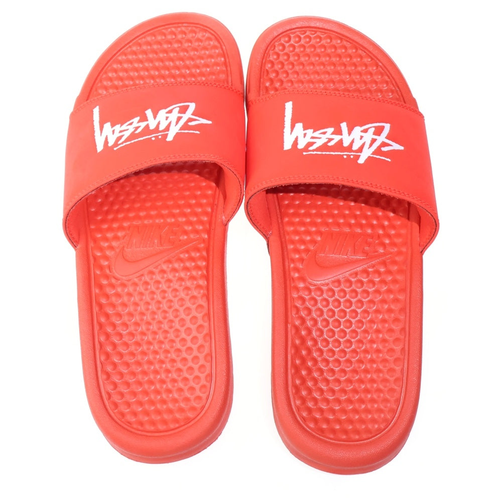 NIKE(ナイキ) ×STUSSY BENASSI SLIDE CW2787-600 ステューシー ベナッシ スライドサンダル レッド US7/25cm