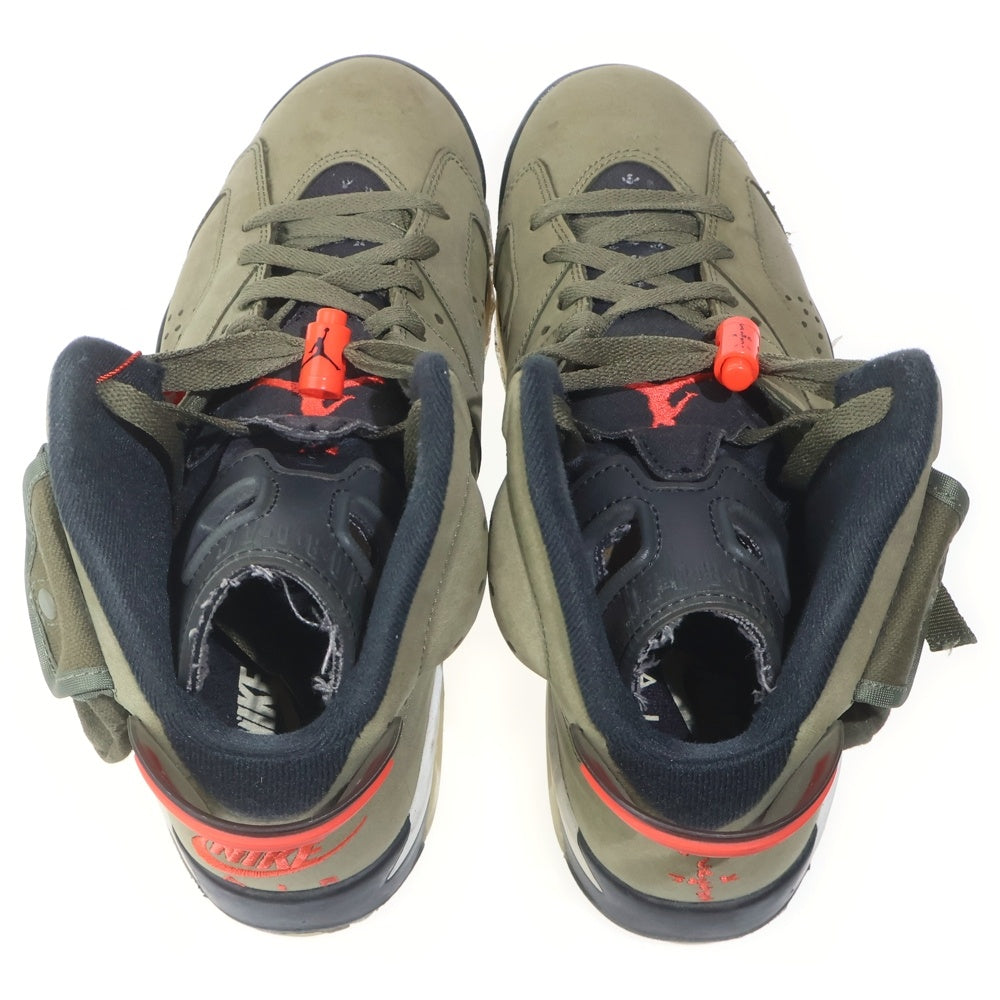 NIKE(ナイキ) ×TRAVIS SCOTT AIR JORDAN 6 RETRO SP CN1084-200 トラヴィス スコット エアジョーダン6 ハイカットスニーカー カーキ US9/27cm