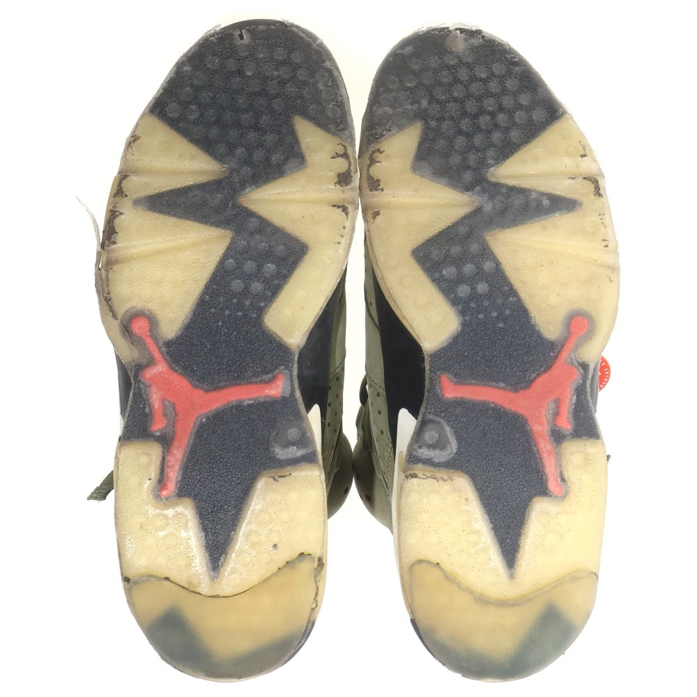 NIKE(ナイキ) ×TRAVIS SCOTT AIR JORDAN 6 RETRO SP CN1084-200 トラヴィス スコット エアジョーダン6 ハイカットスニーカー カーキ US9/27cm