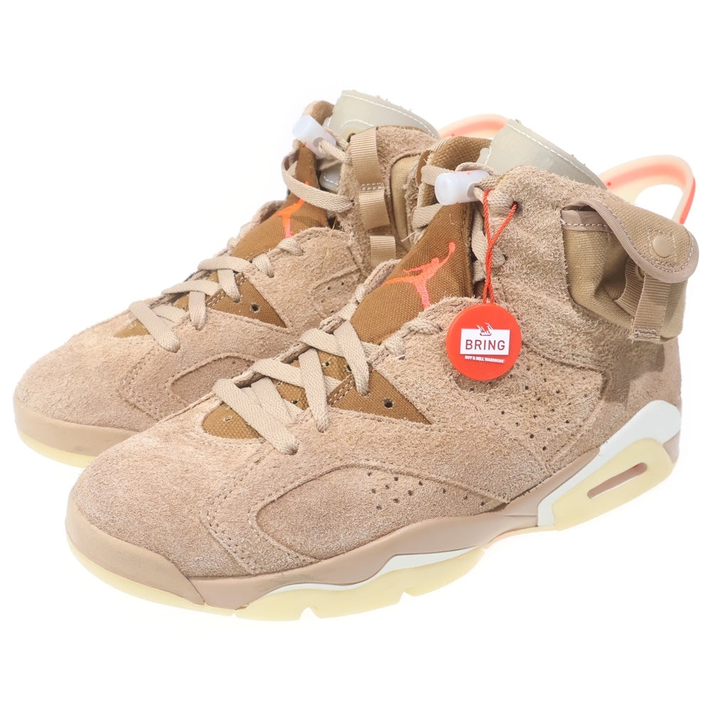 NIKE(ナイキ) ×TRAVIS SCOTT AIR JORDAN 6 RETRO SP BRITISH KAHKI DH0690-200 トラヴィススコット エアジョーダン6 ブリティッシュカーキ ハイカットスニーカー US8/26cm