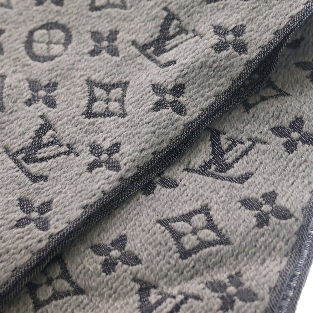 LOUIS VUITTON(ルイヴィトン) エシャルプ モノグラムクラシック フリンジ マフラー ストール グレー M70932 IS1220 レディース