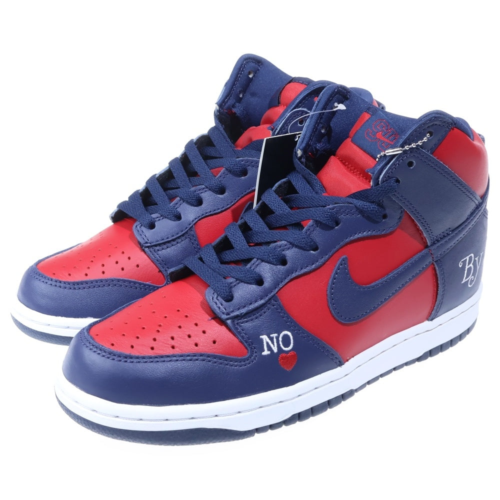 NIKE SB(ナイキエスビー) ×DUNK HIGH BY ANY MEANS DN3741-600 シュプリーム ダンク バイ エニィ ビーンズ ハイカットスニーカー レッド/ネイビー US8/26cm