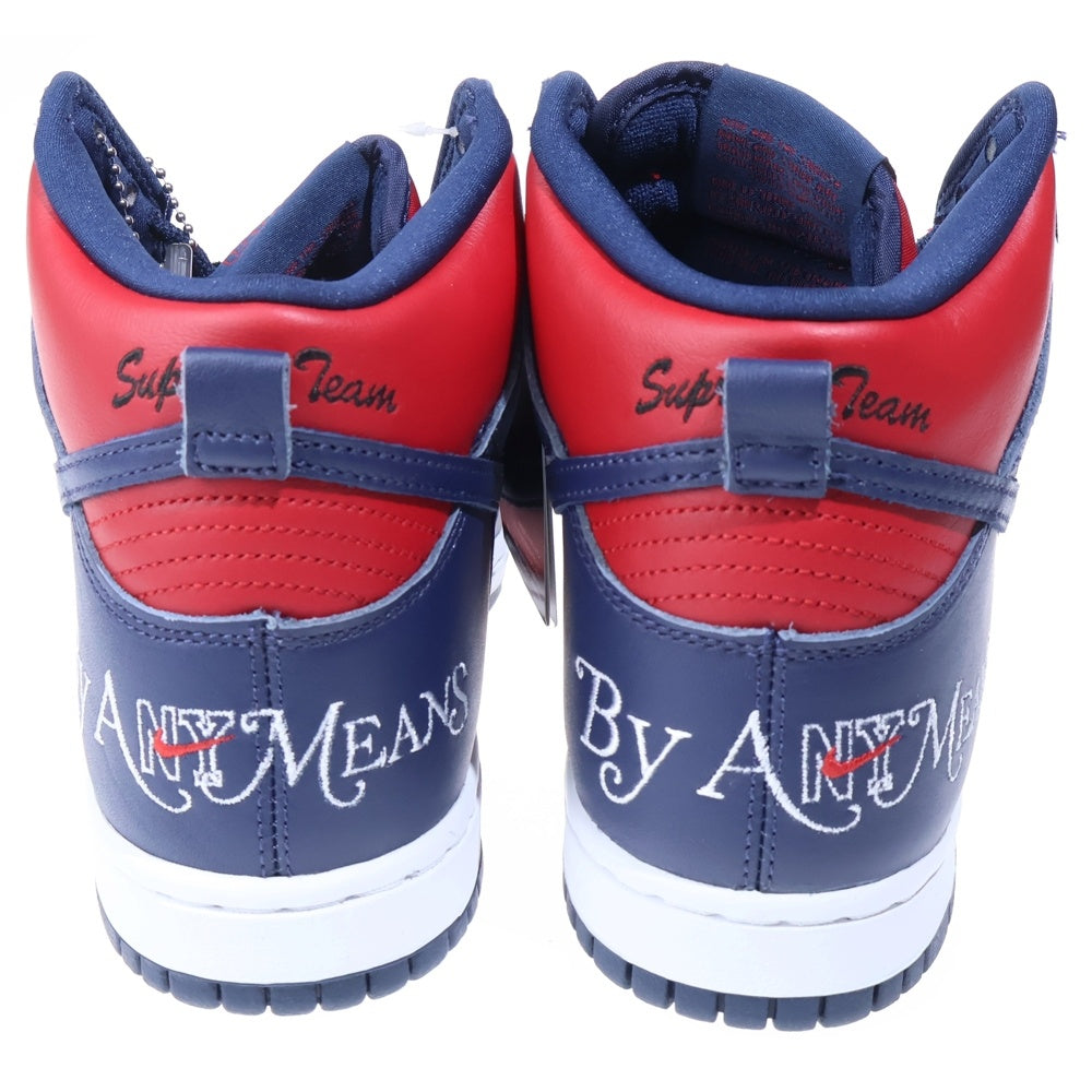 NIKE SB(ナイキエスビー) ×DUNK HIGH BY ANY MEANS DN3741-600 シュプリーム ダンク バイ エニィ ビーンズ ハイカットスニーカー レッド/ネイビー US8/26cm