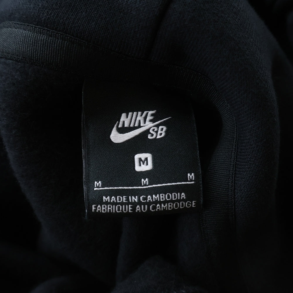 NIKE SB(ナイキエスビー) ×Wasted Youth ウェステッドユース ロゴプリント スウェット プルオーバーパーカー ブラック