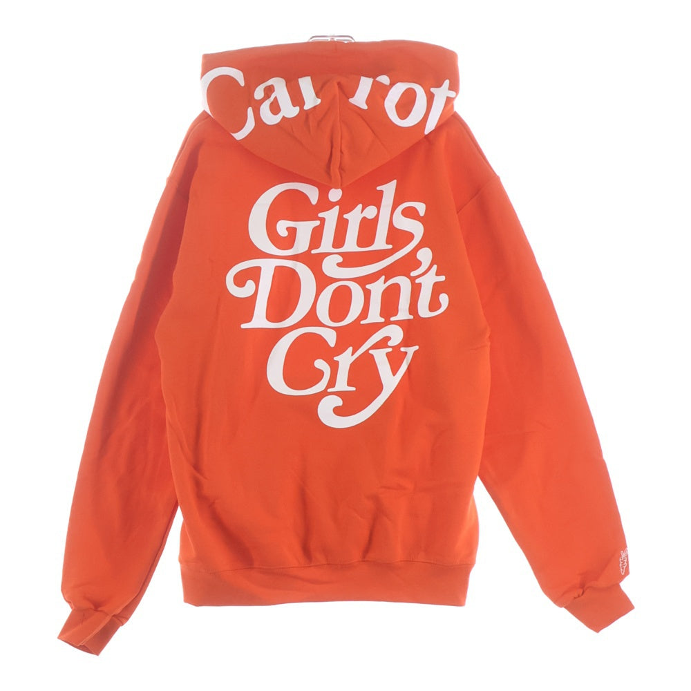 Girls Don't Cry(ガールズドントクライ) ×CARROTS ×Champion キャロッツ チャンピオン ロゴプリント スウェット プルオーバーパーカー オレンジ