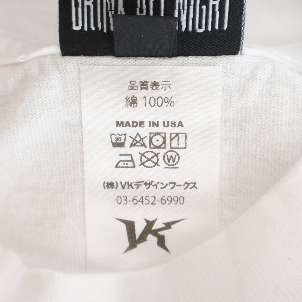 WASTED YOUTH(ウェイステッドユース) Verdy ベルディ ロゴプリント クルーネック 半袖Tシャツ カットソー ホワイト