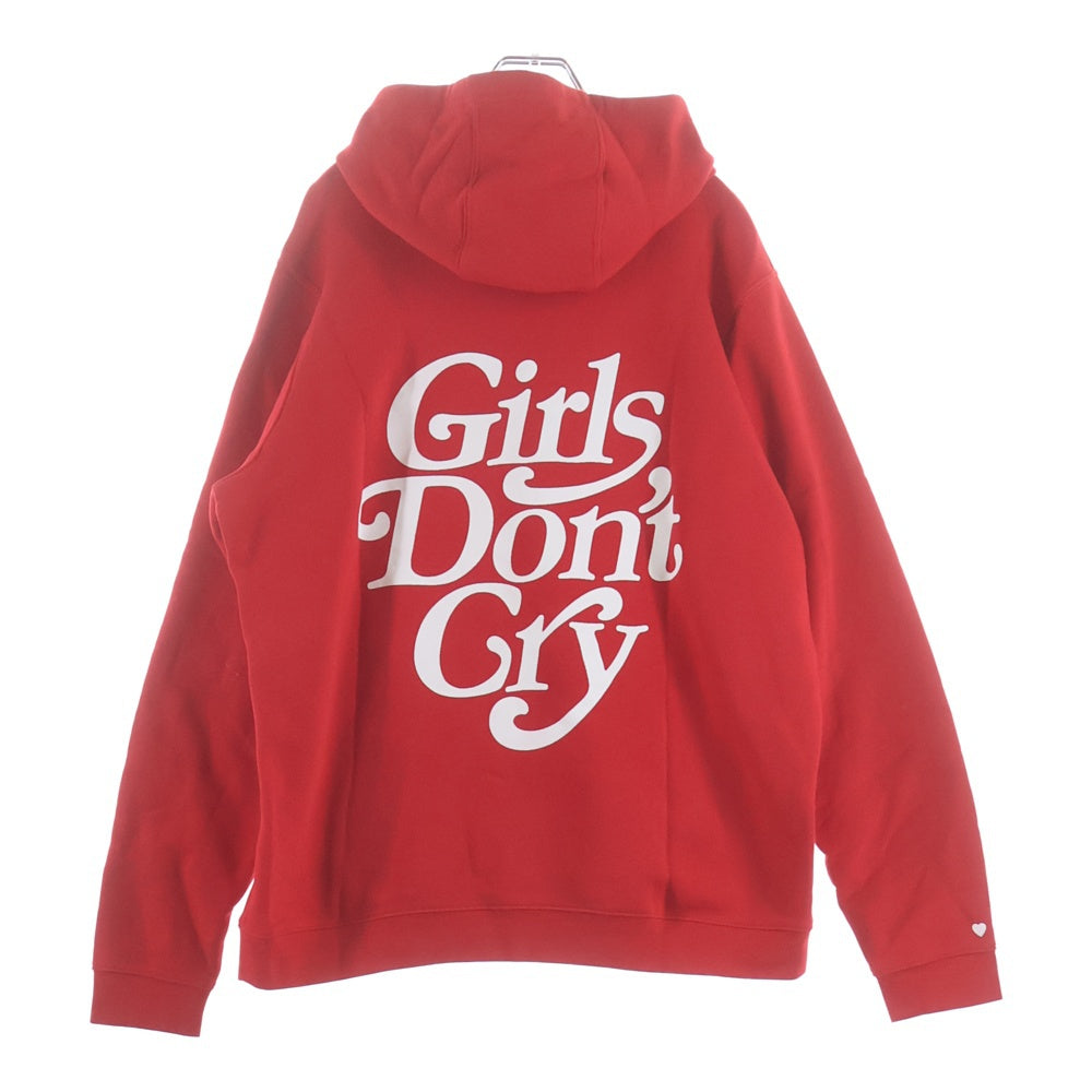 NIKE SB(ナイキエスビー) ×Girls Don't Cry Logo Hoody ガールズドントクライ ロゴプリント スウェット プルオーバーパーカー レッド 935585-657