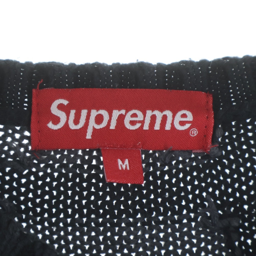 SUPREME(シュプリーム) 18AW Big Letters Sweater ビッグレター 総柄 ニット セーター ブラック/グレー