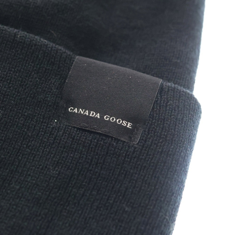 CANADA GOOSE(カナダグース) ウール ニット ビーニー ニット帽 帽子 ブラック 5307L