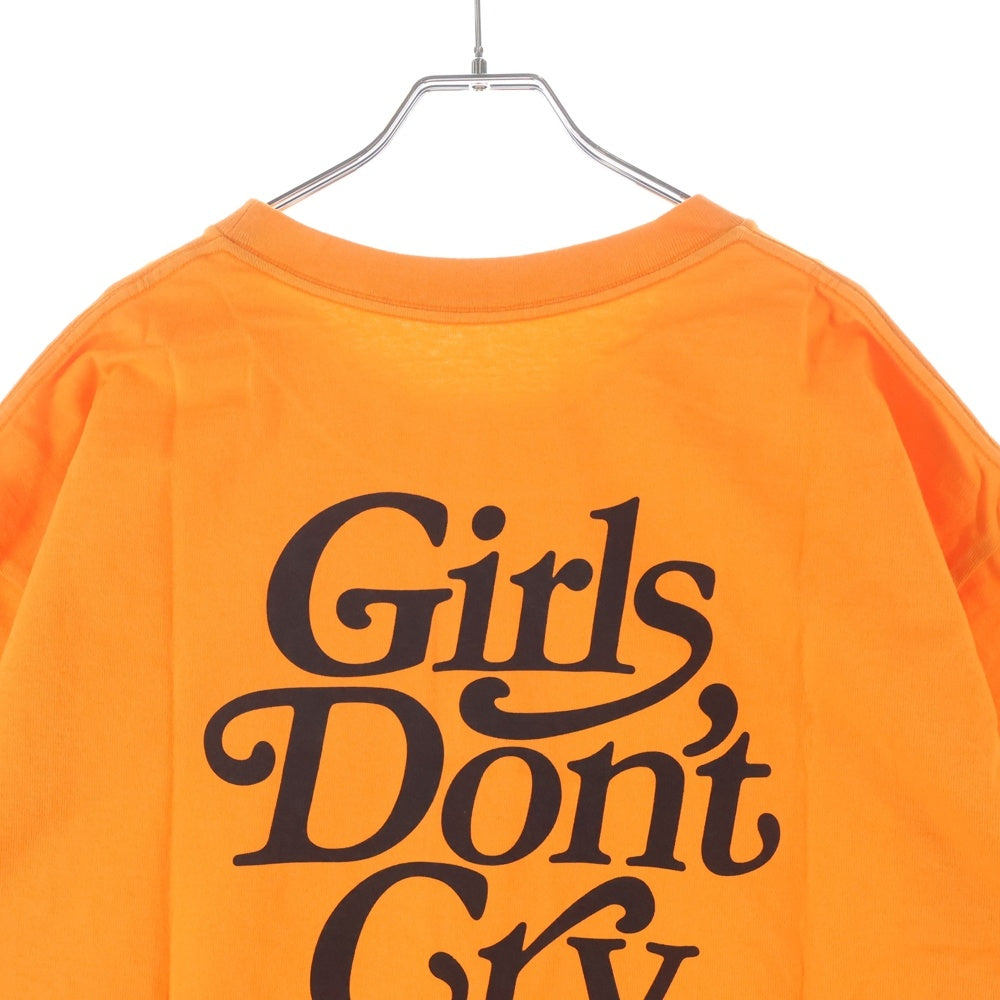 Girls Don't Cry(ガールズドントクライ) ×READYMADE レディメイド ロゴプリント クルーネック 半袖Tシャツ カットソー オレンジ