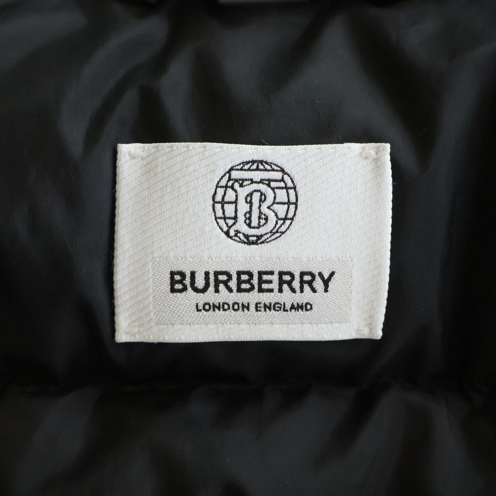 BURBERRY LONDON(バーバリーロンドン) ラバーロゴ ジップアップ バーバリーチェック柄 ダウンジャケット 子供服 キッズ ブラウン