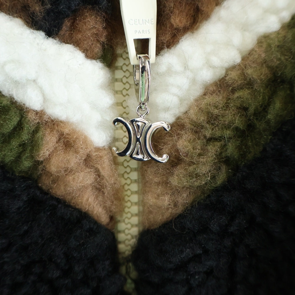CELINE(セリーヌ) 22SS バイマテリアル カモフラージュフリースブルゾン ジャケット ブラック/ブラウン/カーキ 2Y579893L