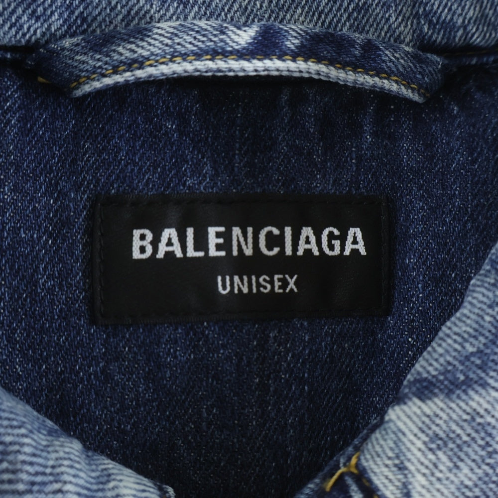 BALENCIAGA(バレンシアガ) 22AW OVERSIZED PADDED DENIM JACKET オーバーサイズ パデッド デニム ジャケット 中綿 ブルゾン インディゴ 681689 TJW92