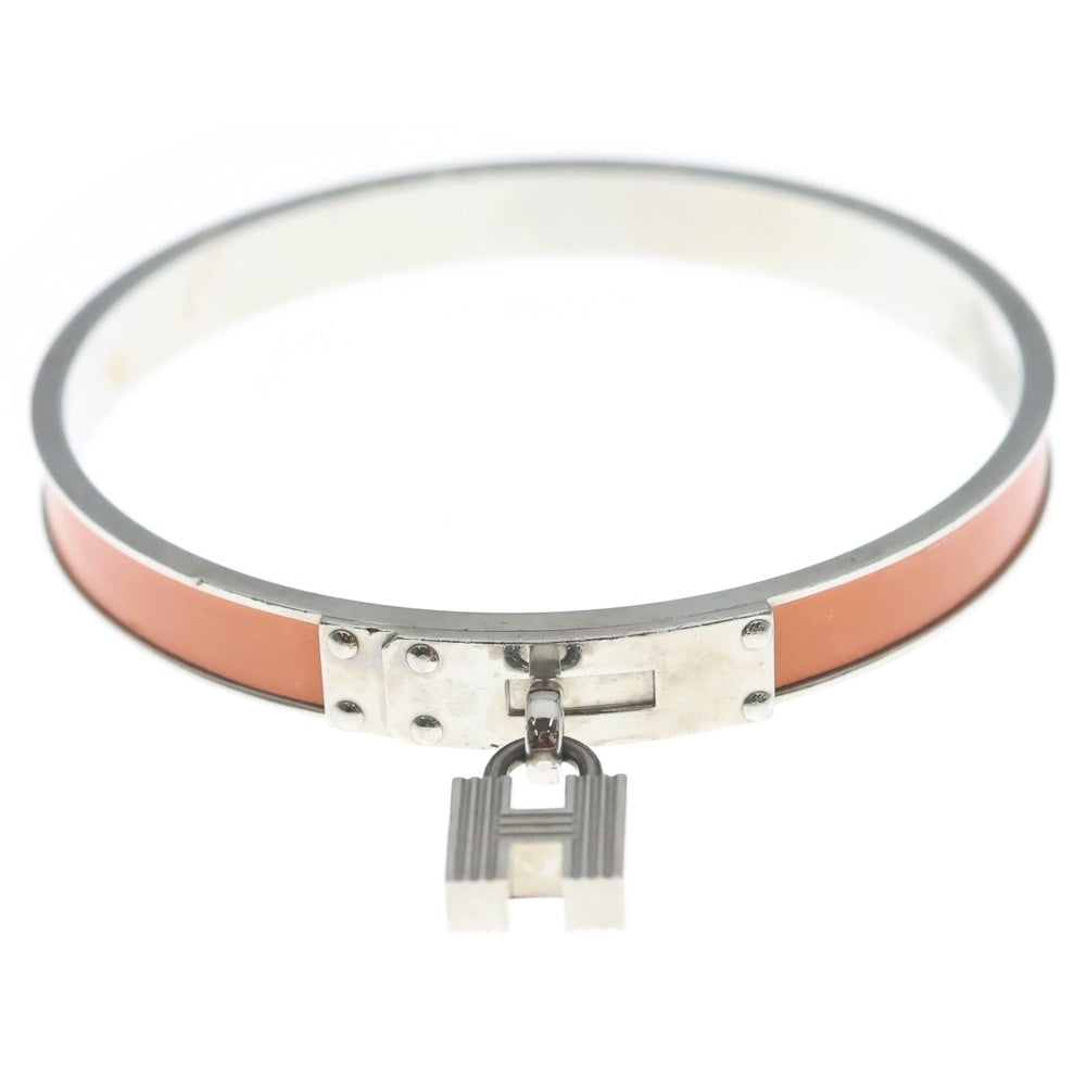 HERMES(エルメス) ケリー Hカデナ バングル ブレスレット シルバー/オレンジ レディース