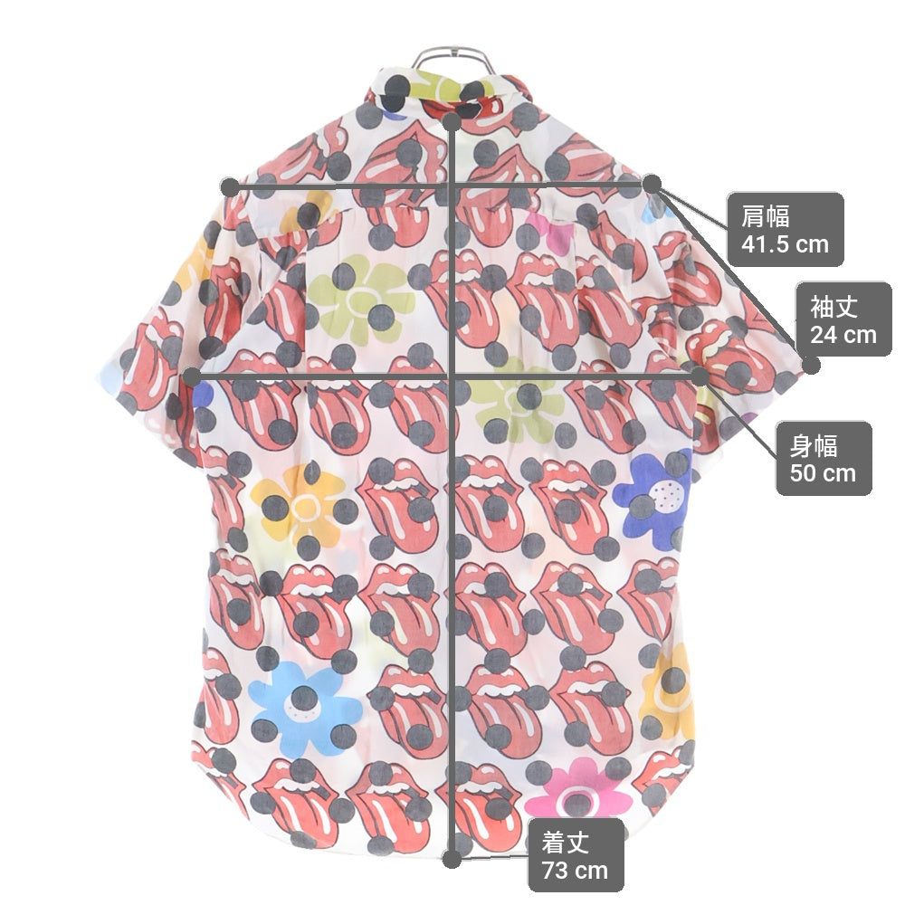 COMME des GARCONS HOMME PLUS(コムデギャルソンオムプリュス) 06SS ×Rolling Stones ローリングストーンズ 総柄 半袖シャツ マルチ PQ-B028