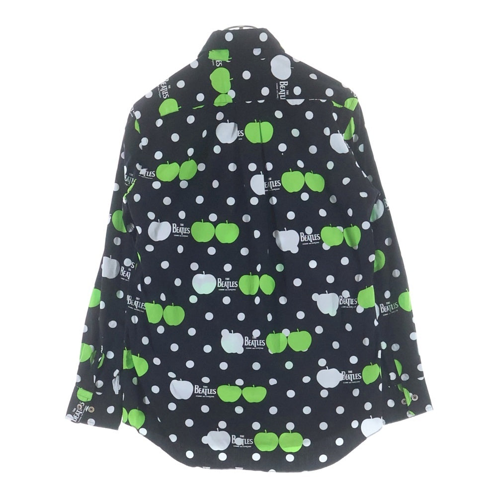 COMME des GARCONS COMME des GARCONS(コムデギャルソンコムデギャルソン) ×THE BEATLES L/S SHIRT ザ ビートルズ アップル 長袖シャツ ブラック VD-B001