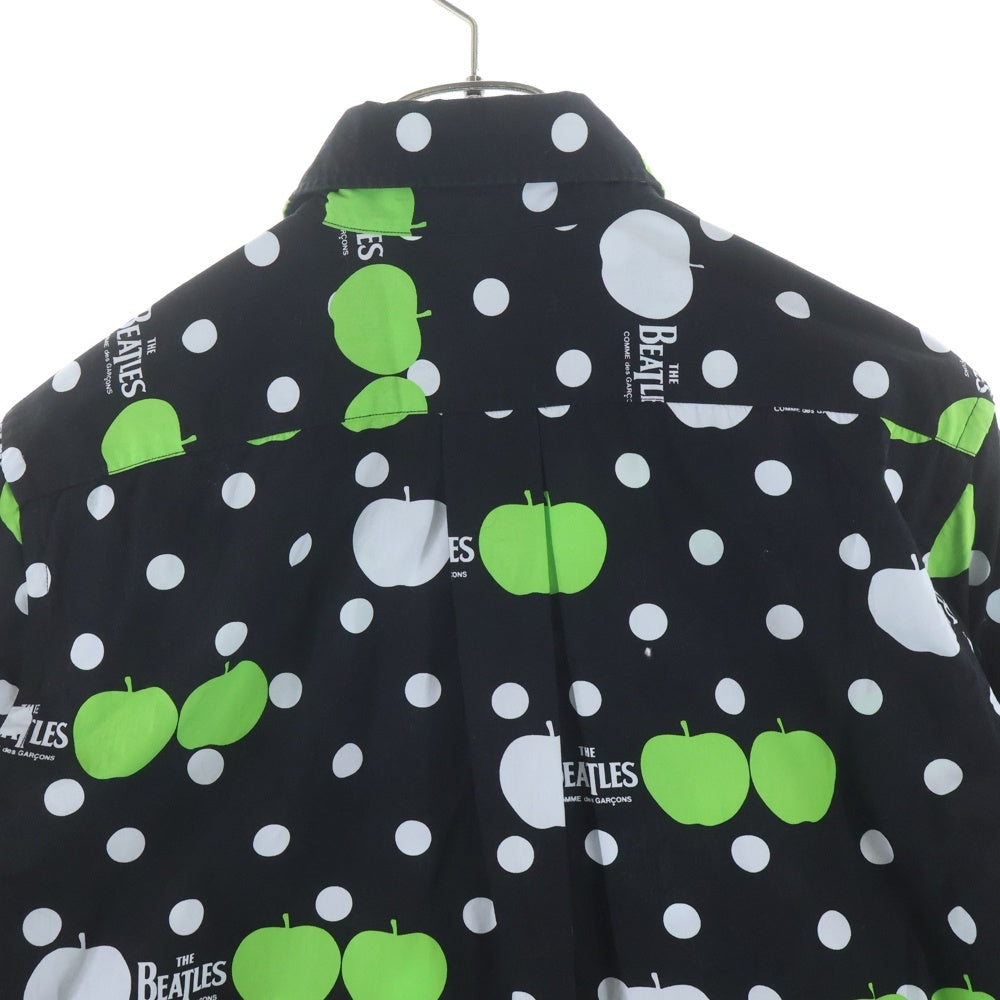 COMME des GARCONS COMME des GARCONS(コムデギャルソンコムデギャルソン) ×THE BEATLES L/S SHIRT ザ ビートルズ アップル 長袖シャツ ブラック VD-B001