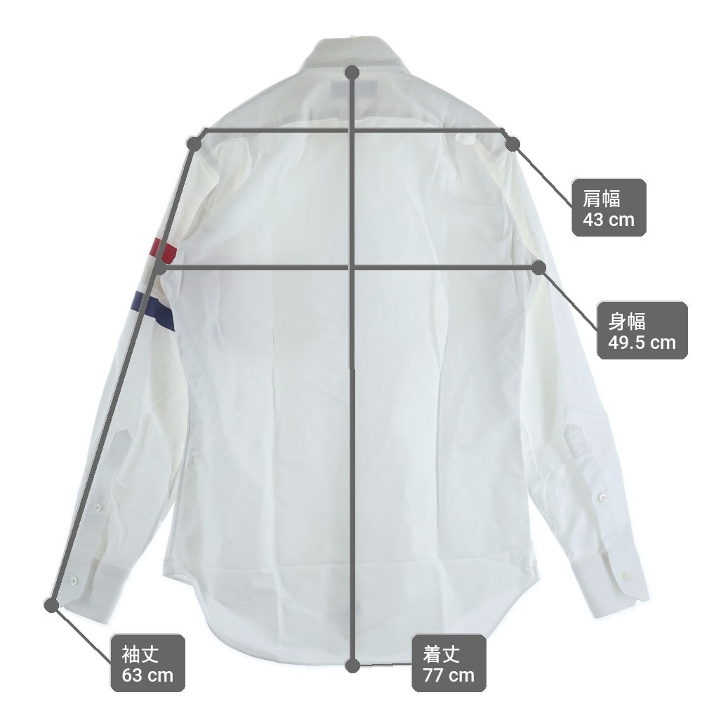 THOM BROWNE(トムブラウン) オックスフォード コットン 長袖シャツ ホワイト