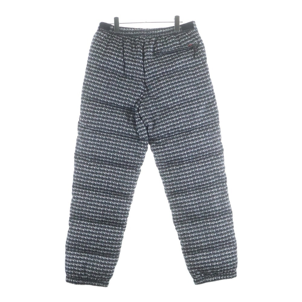 SUPREME(シュプリーム) 21SS ×THE NORTH FACE Studded Nuptse Pant ザノースフェイス スタッズヌプシパンツ 総柄 トラウザー ブラック/シルバー ND42101I