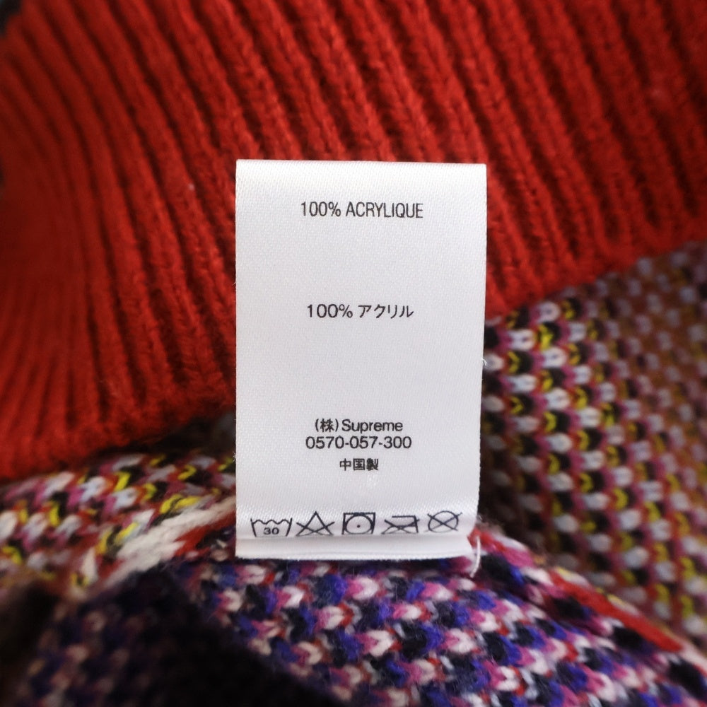 SUPREME(シュプリーム) 21SS Digital Flag Sweater デジタル フラッグ クルーネック ニットセーター 厚手 マルチカラー