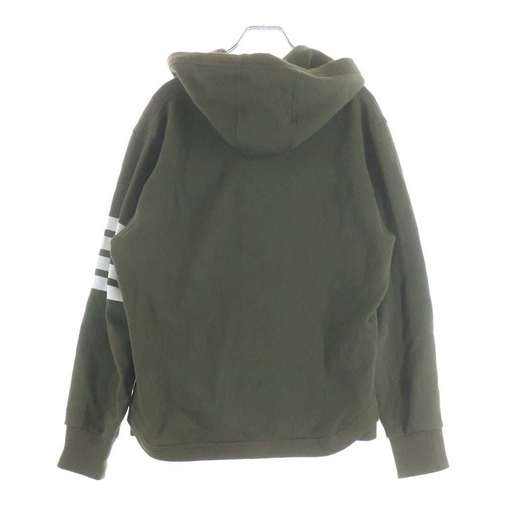 THOM BROWNE(トムブラウン) 4BAR スウェット フーデッド カーディガン カーキ MJT003AK8029