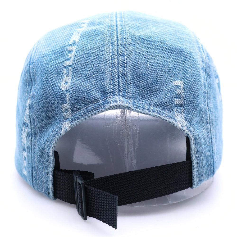 SUPREME(シュプリーム) 20AW Logo Stripe Jacquard Denim Camp Cap ロゴストライプジャガードデニムキャンプキャップ 帽子 インディゴ