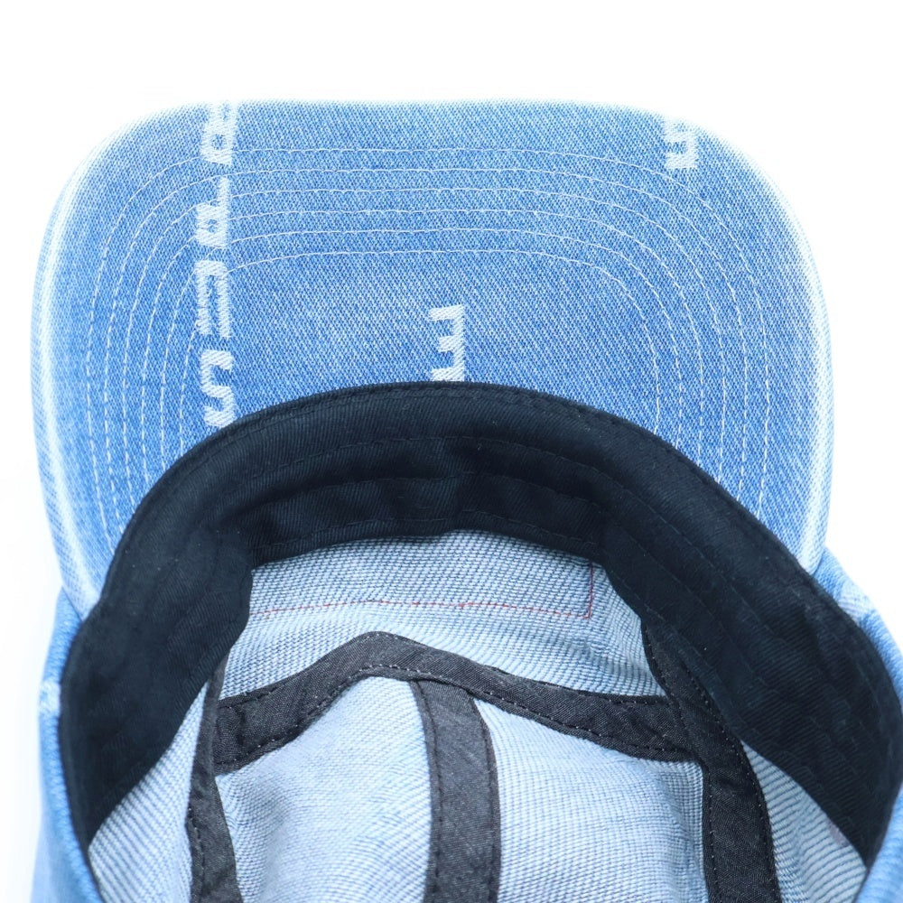 SUPREME(シュプリーム) 20AW Logo Stripe Jacquard Denim Camp Cap ロゴストライプジャガードデニムキャンプキャップ 帽子 インディゴ