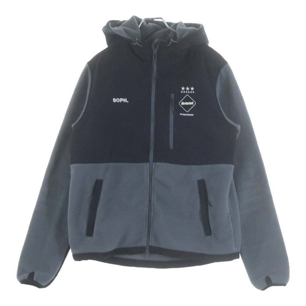F.C.R.B./F.C.Real Bristol/FCRB(エフシーアールビー/エフシーレアルブリストル) 16SS POLARTEC FLEECE HYBRID BLOUSON ポーラテック フリース フーデッドジャケット グレー/ブラック FCRB-167020